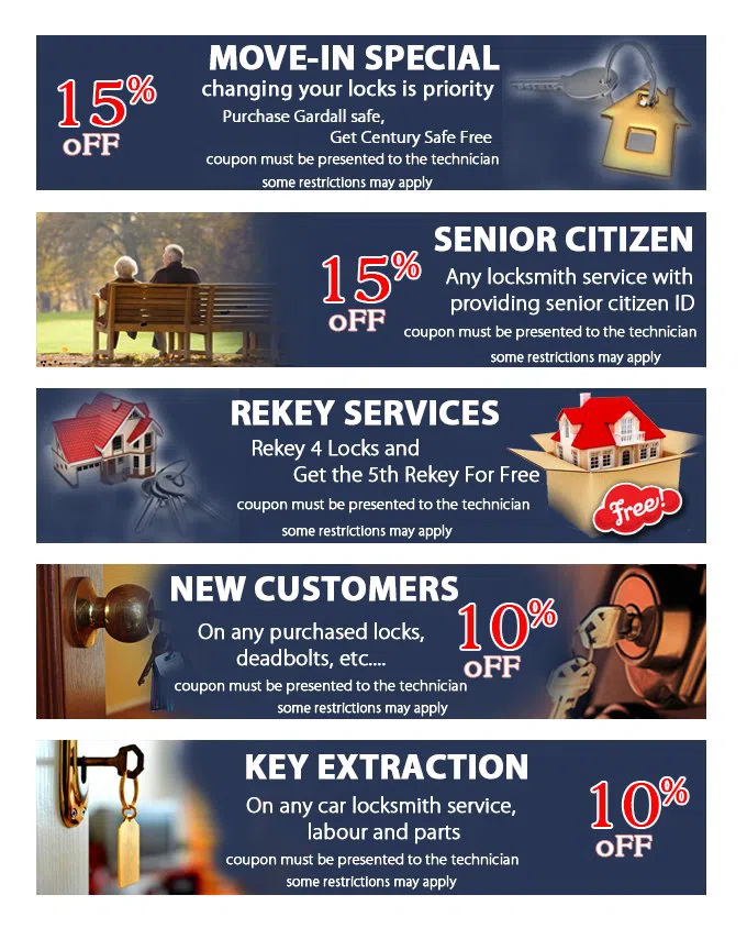Locksmith Master Shop Daytona Beach, FL 386-312-7876 - coupon21-set-five